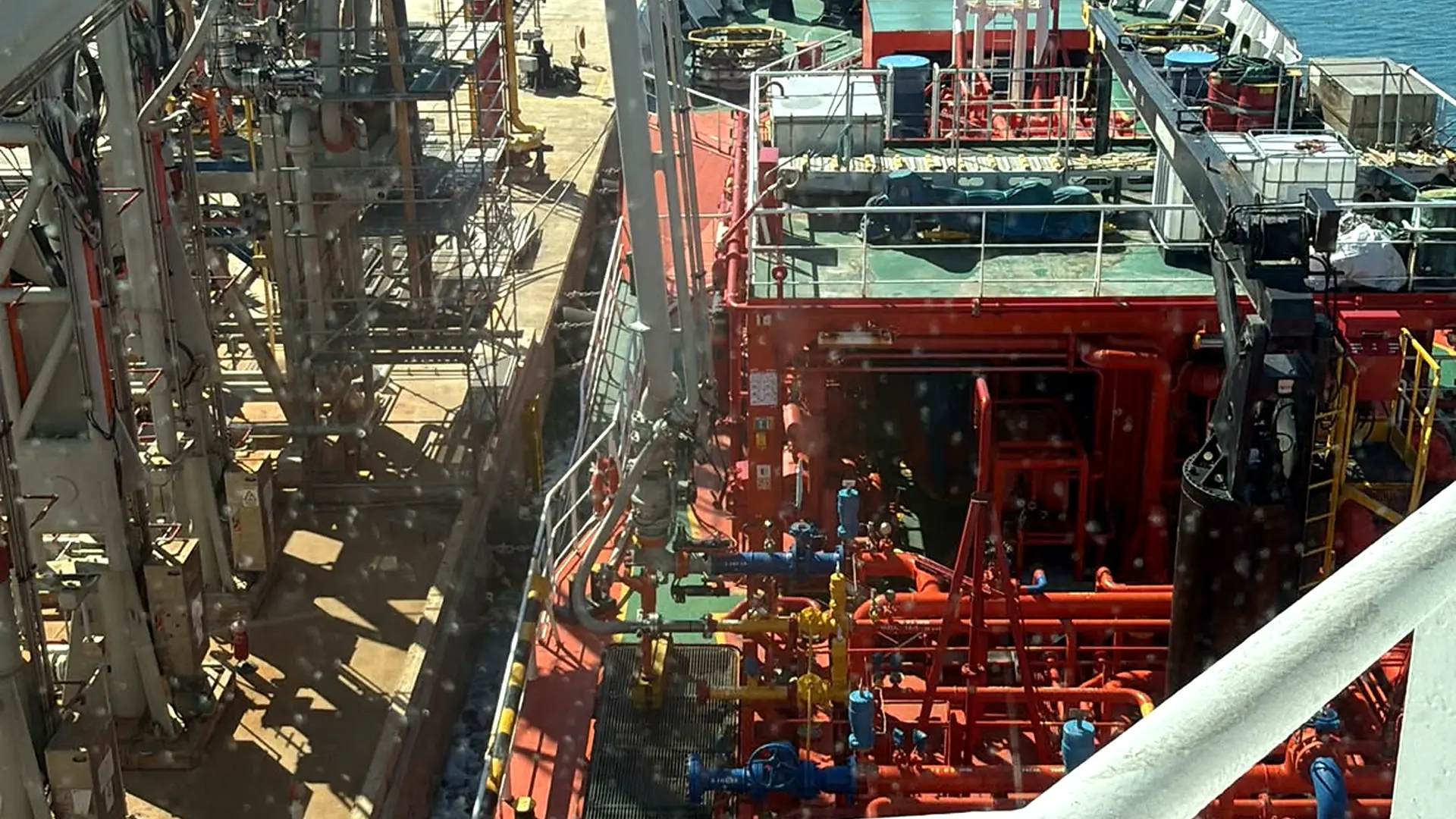 Onboard cargo operations at a marine terminal